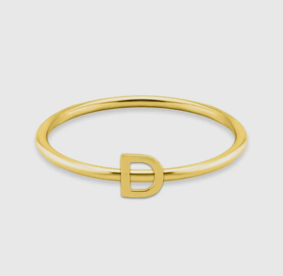 18K Gold Initial Rings