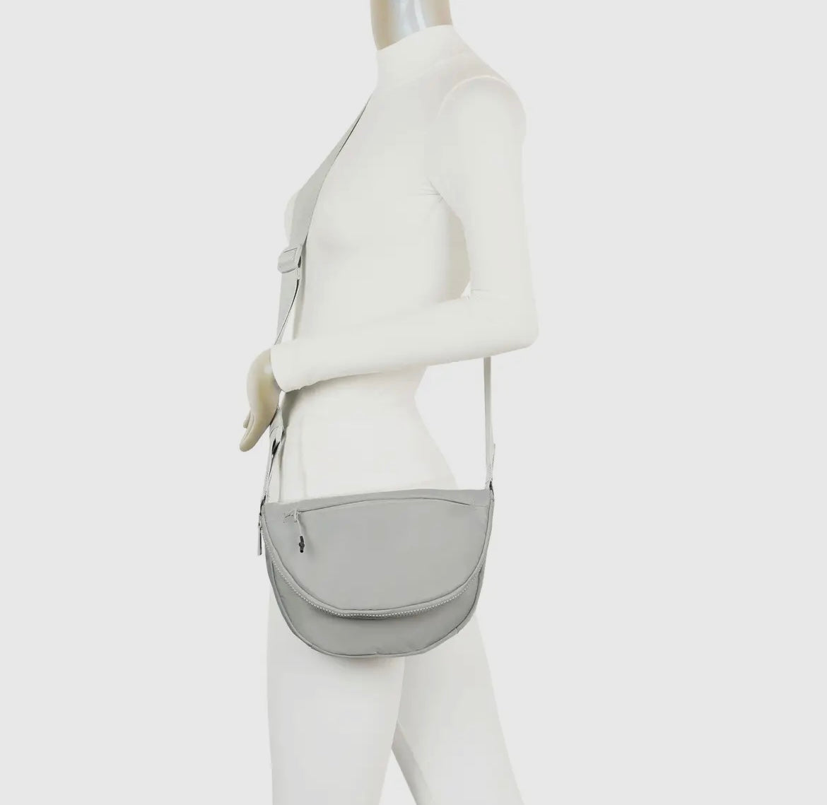 Hayley Nylon Sling Bag - Gray