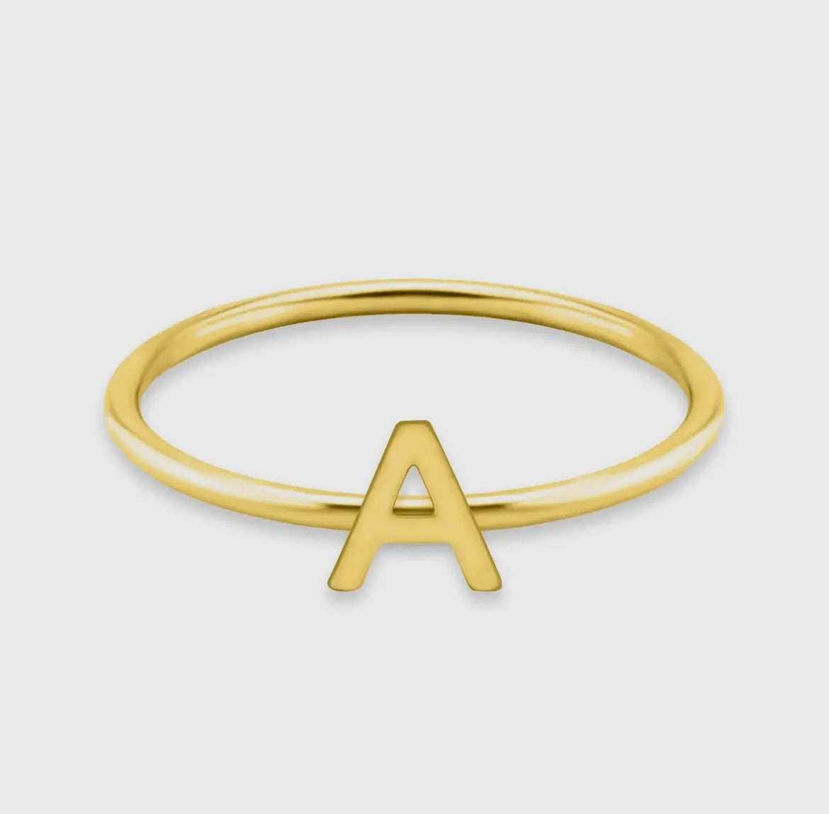 18K Gold Initial Rings