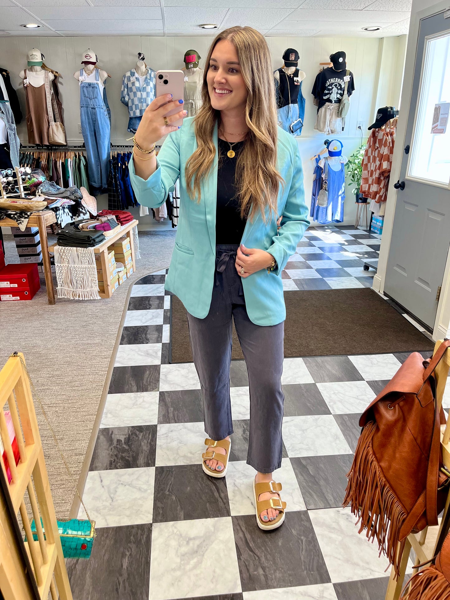 Eloise Blazer - Dusty Teal