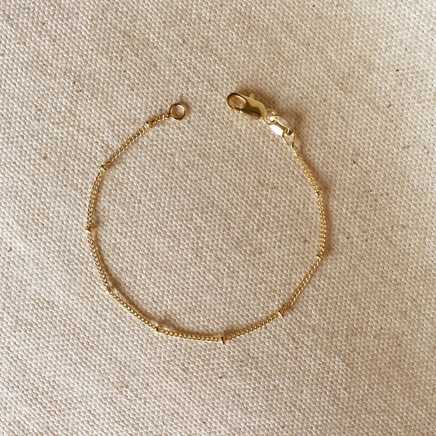 Dainty Chain Bracelet - 18k Gold