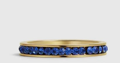 18K Gold Birthstone Eternity Ring