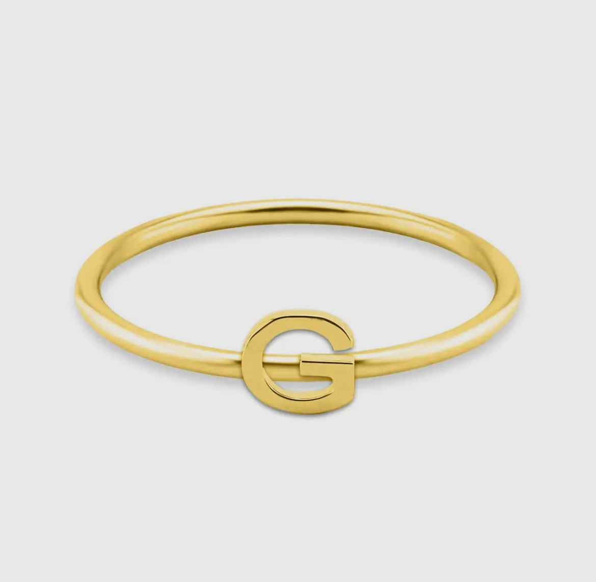 18K Gold Initial Rings