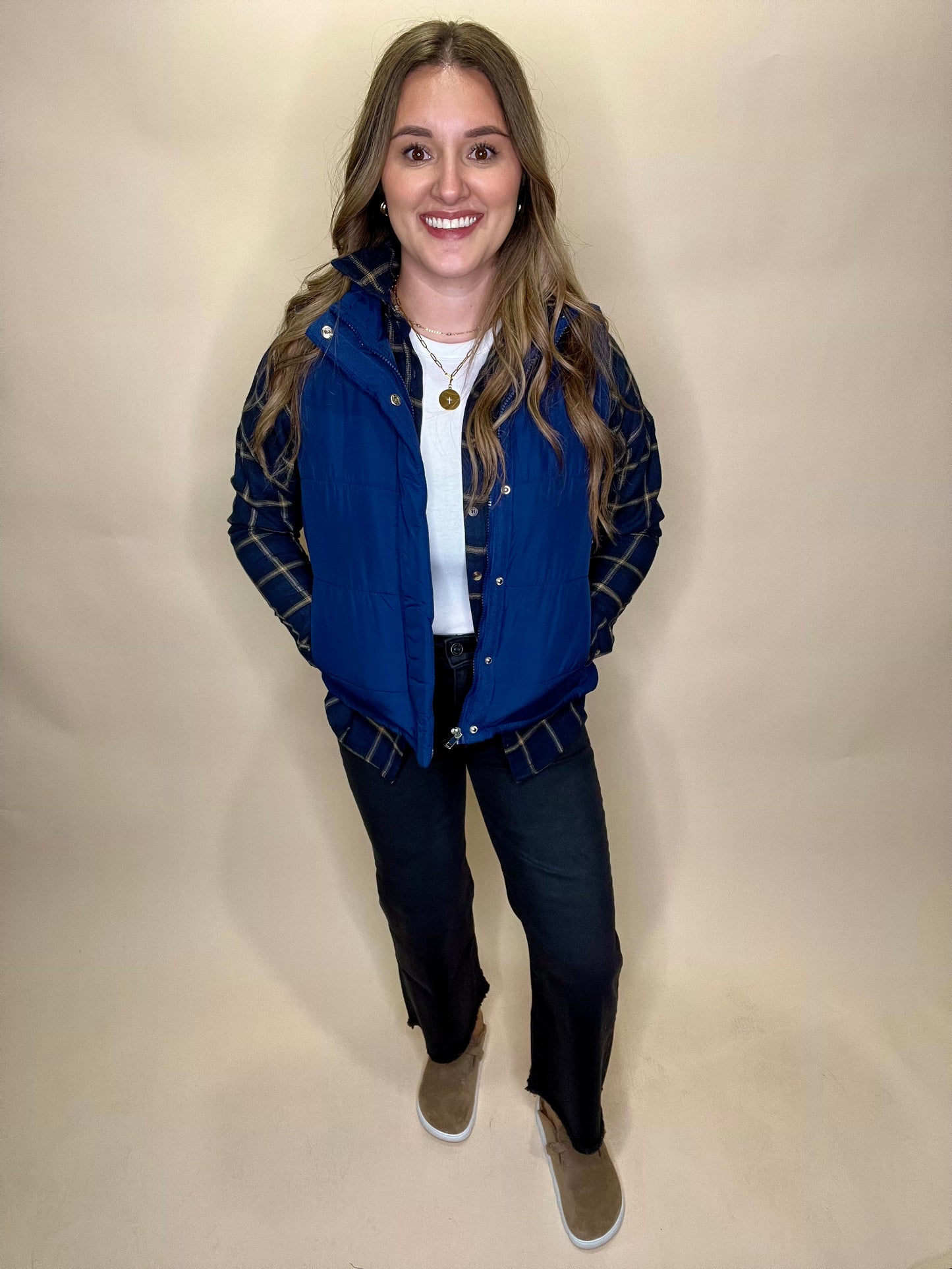 Cozette Vest - Navy Blue