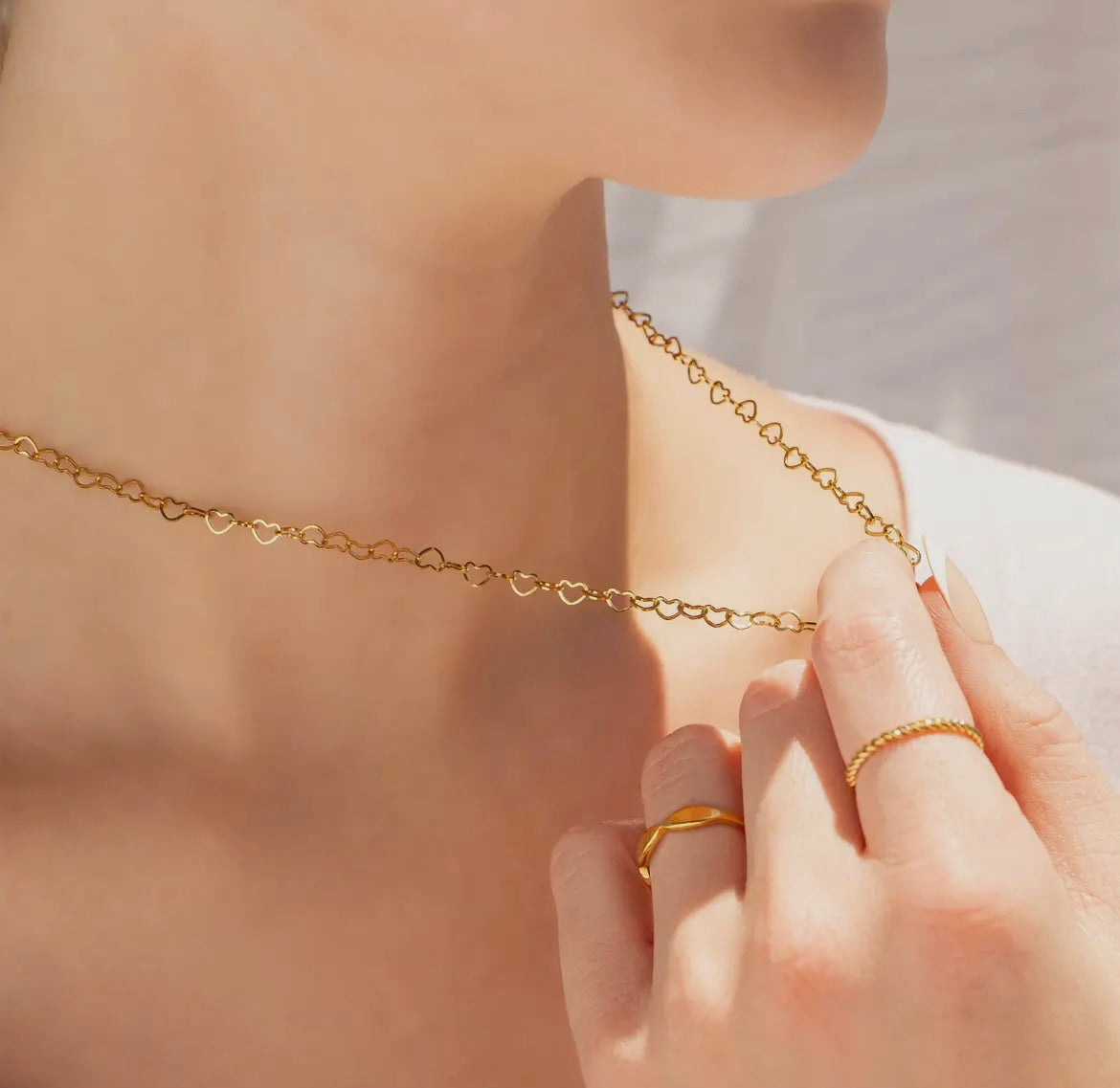 Delicate Heart Necklace - 18K Gold