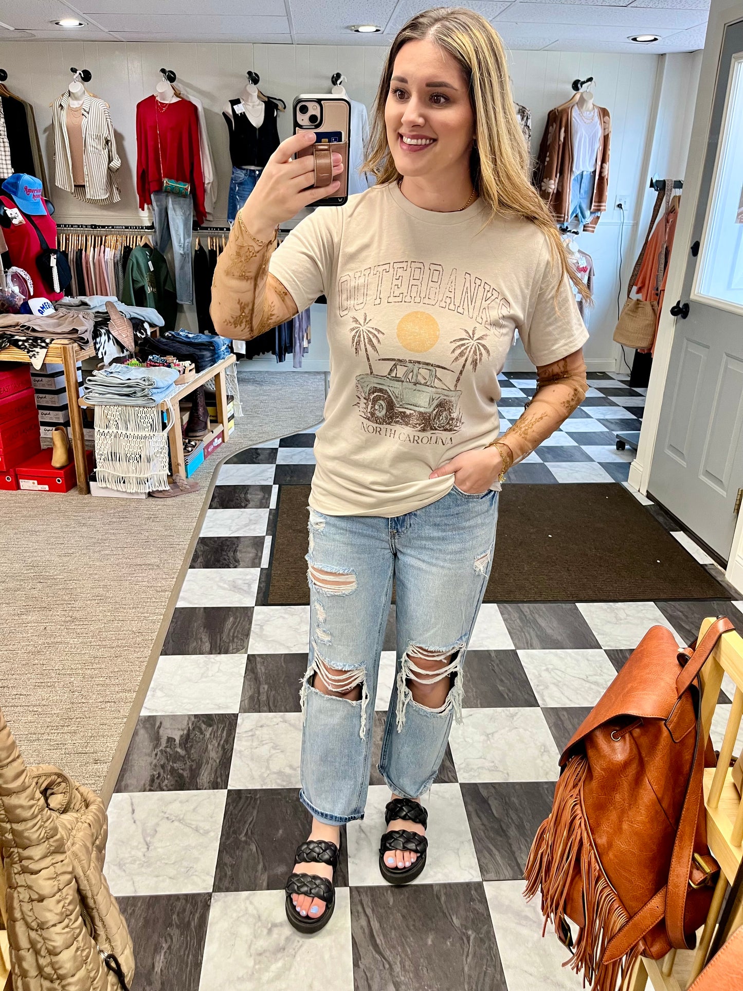 Nola Lace Long Sleeve - Camel