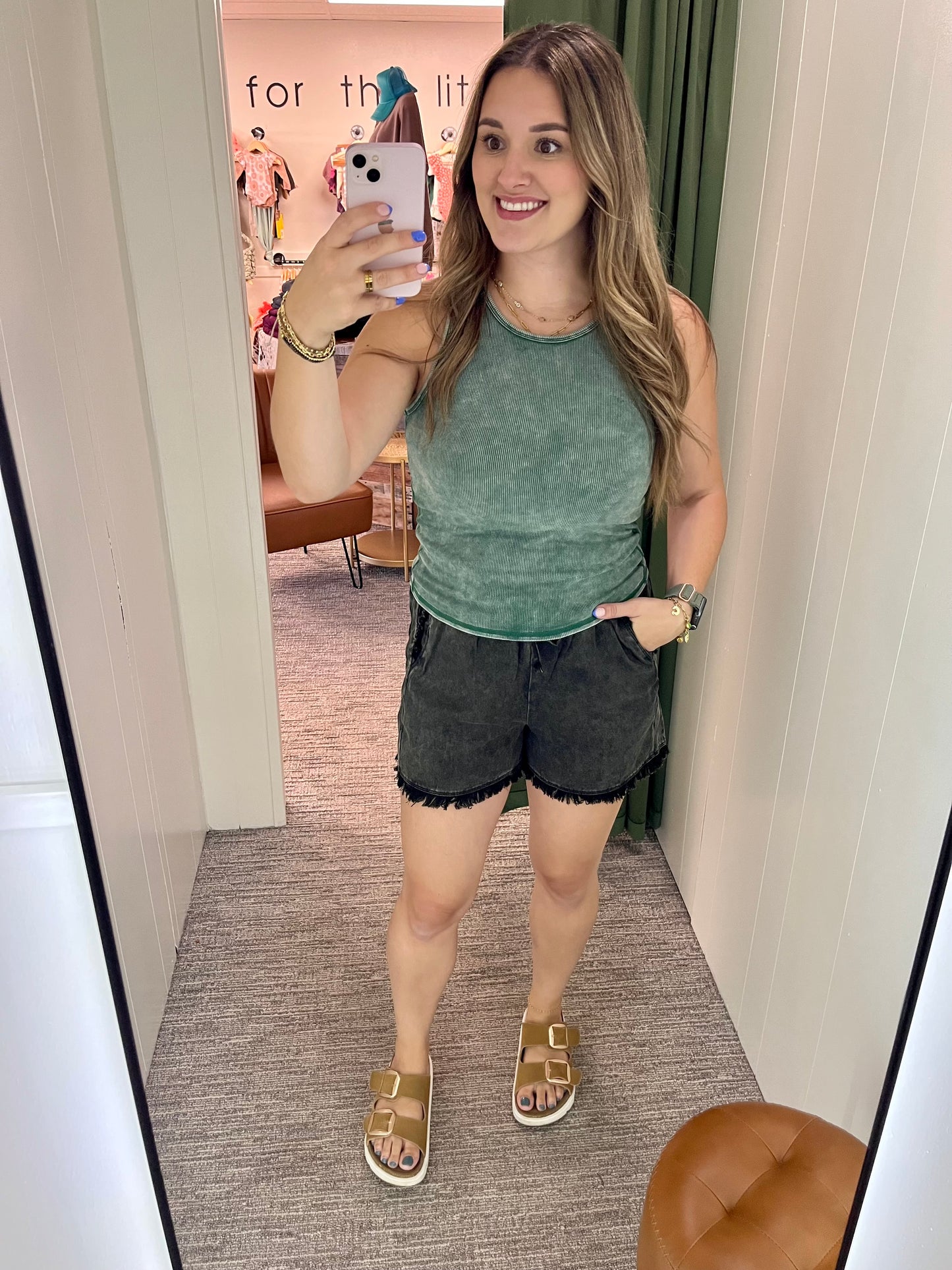 Renae Tank - Forrest Green