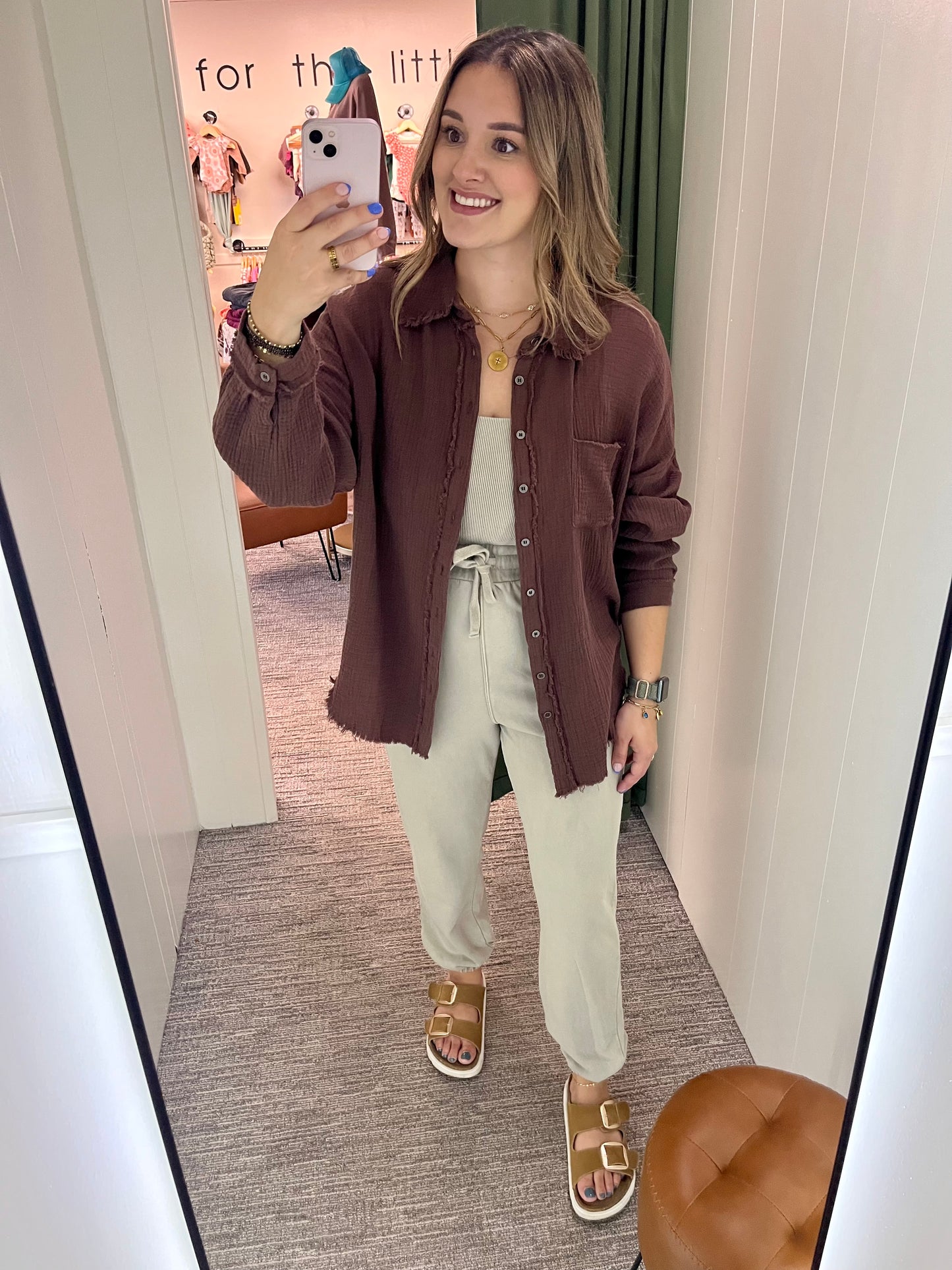 Tillie Button Up - Brown
