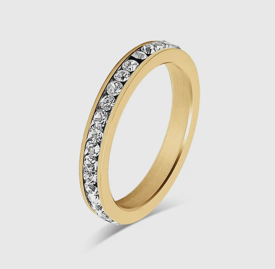18K Gold Birthstone Eternity Ring