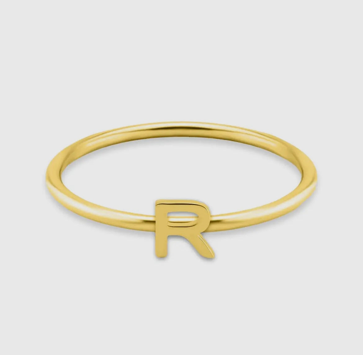 18K Gold Initial Rings