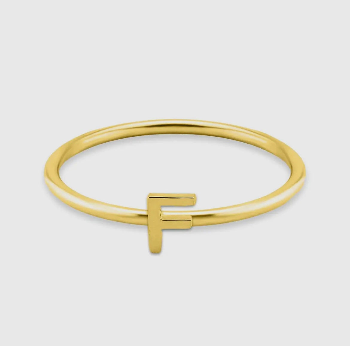 18K Gold Initial Rings