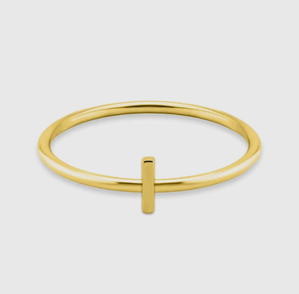 18K Gold Initial Rings