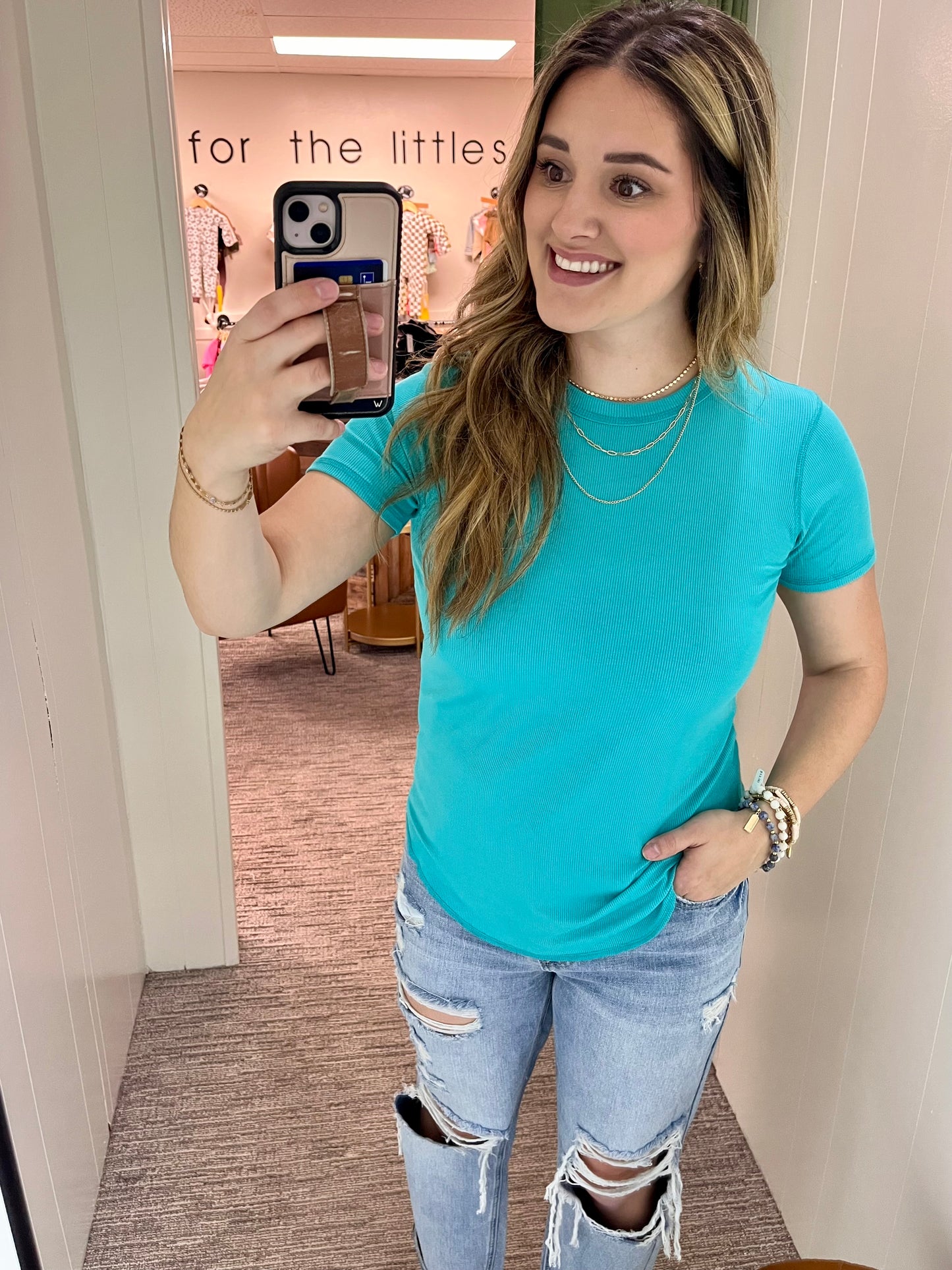 Regan Basic Tee - Turquoise