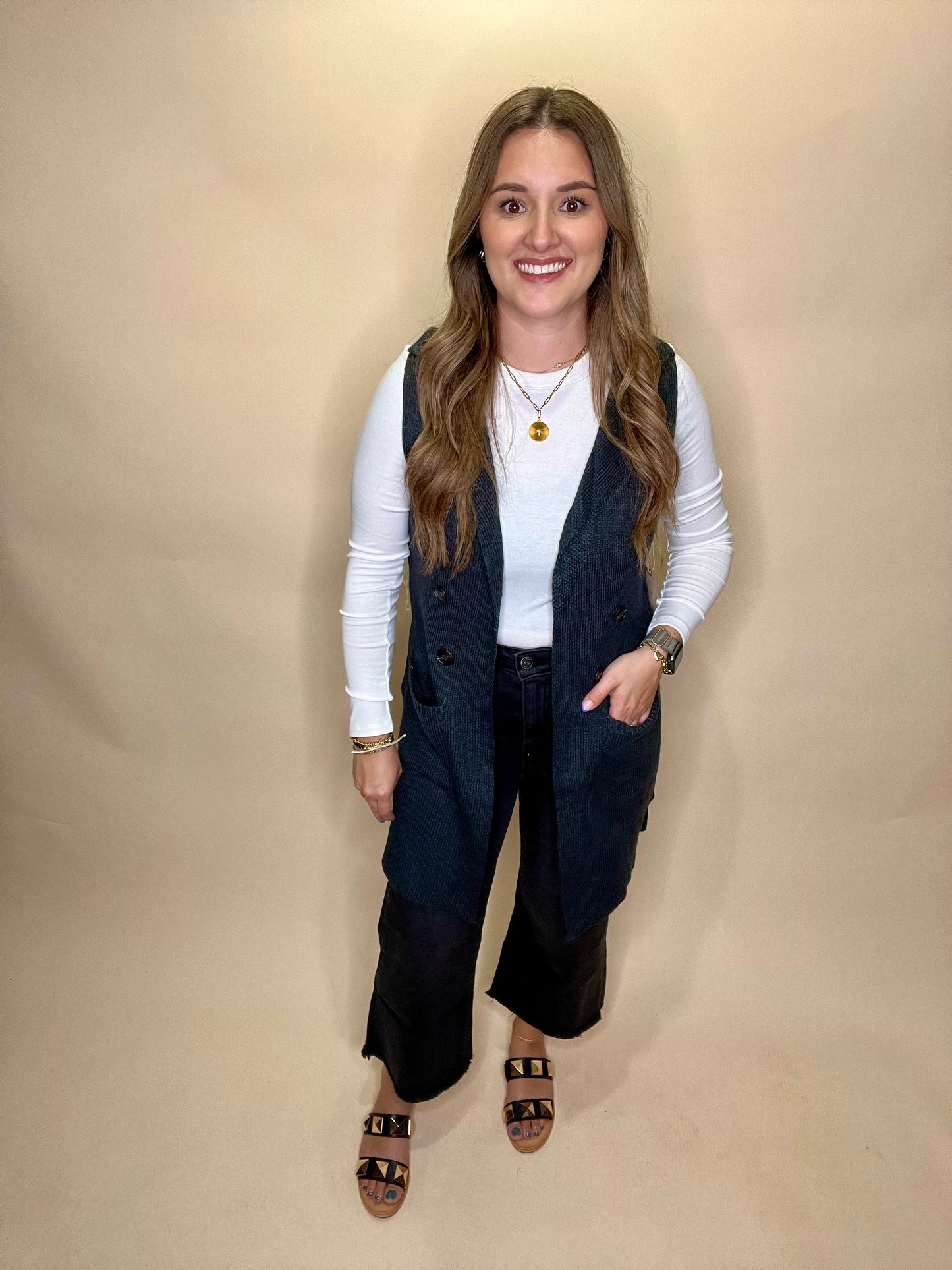 Collyns Sweater Vest - Dark Teal