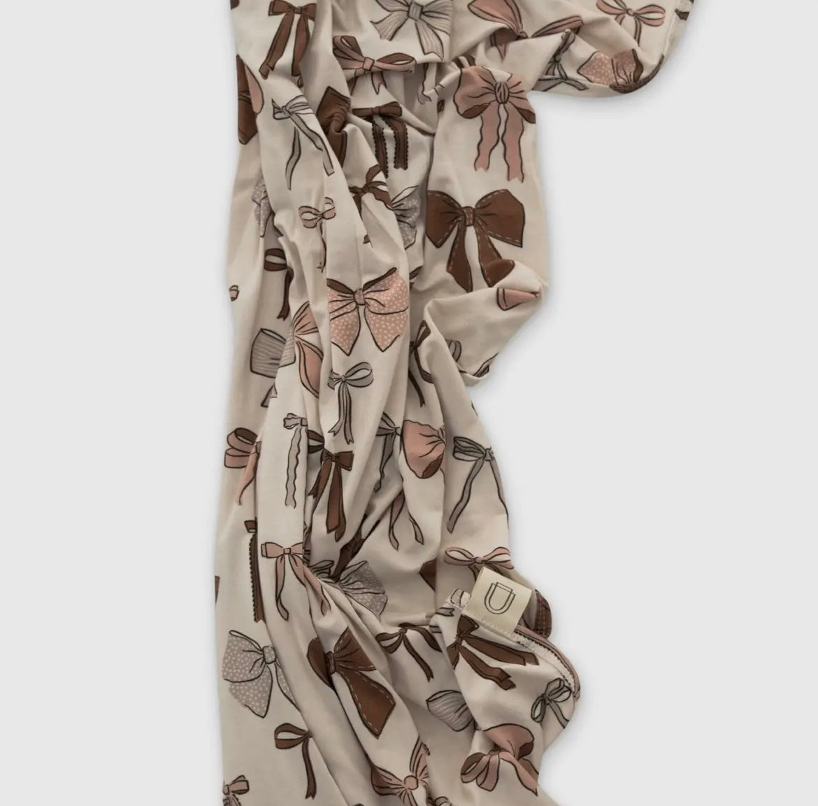 Neutral Bows Bamboo Swaddle