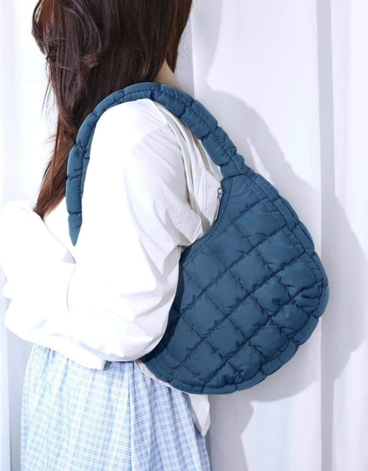 Mini Quilted Purse - Teal