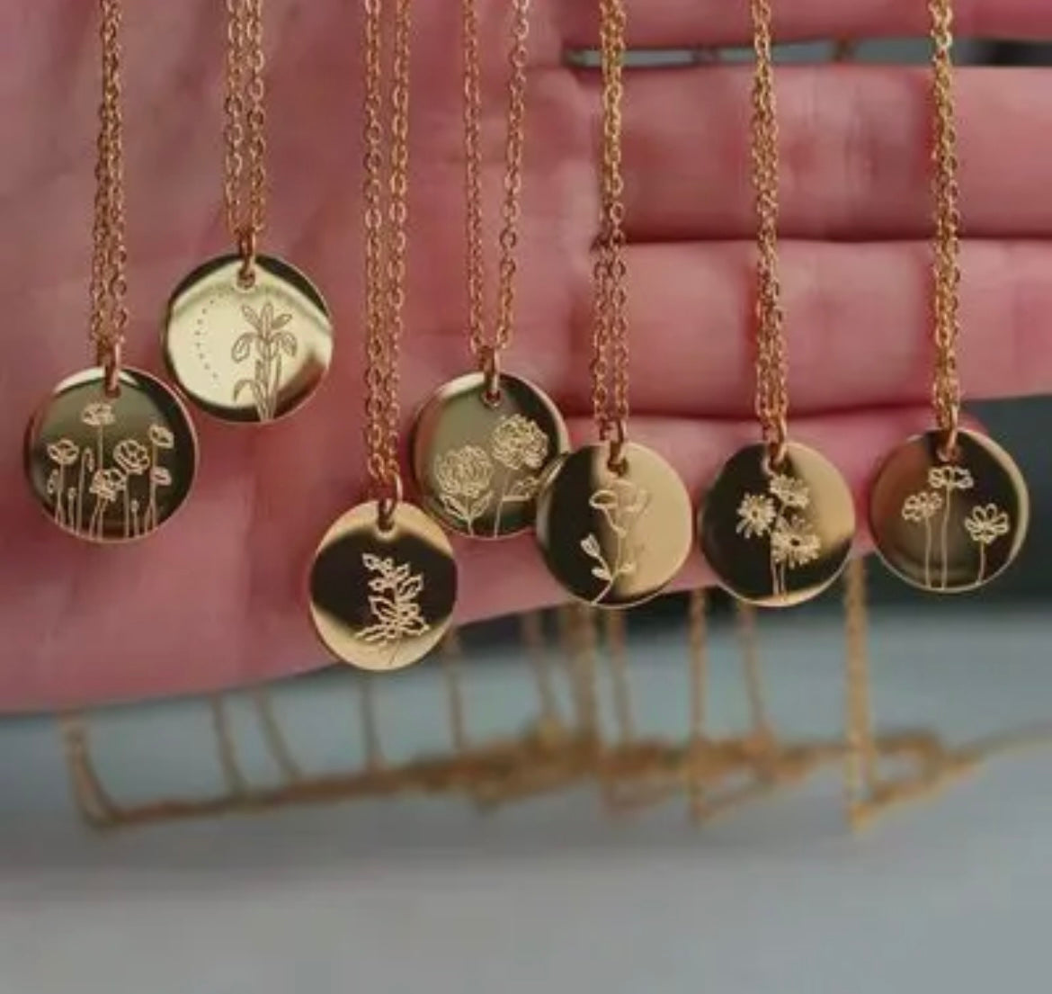 Birth Flower Necklaces