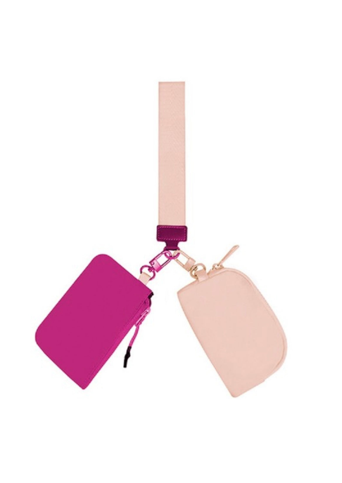 Dual Pouch Wristlet - Pinks
