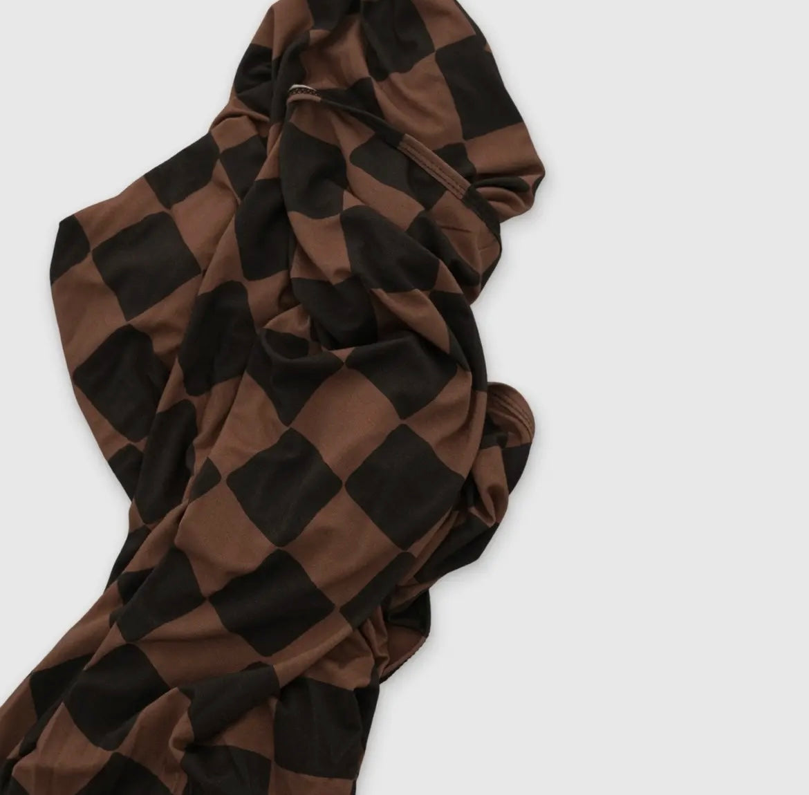Black/Brown Checkered Bamboo Swaddle