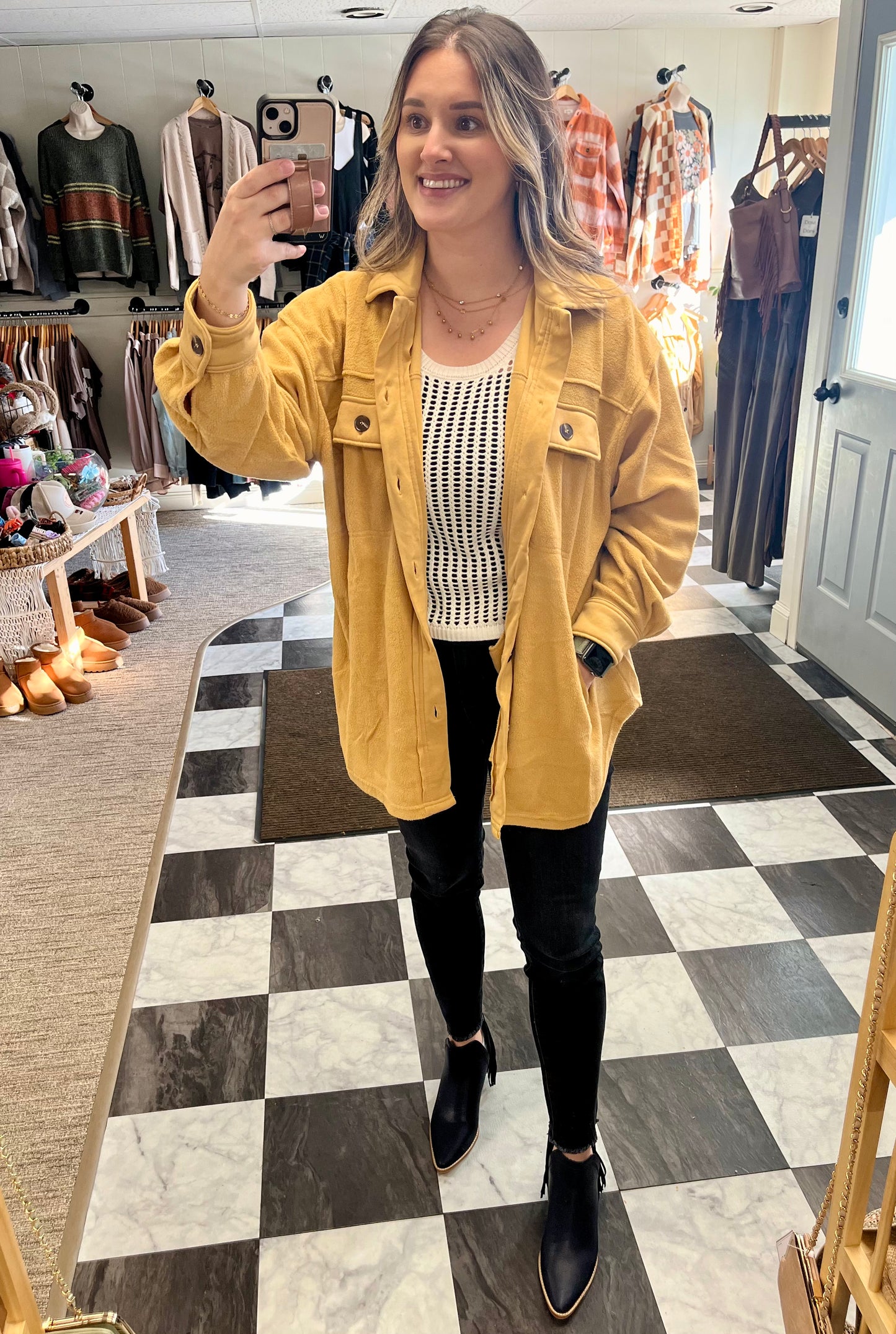 Mallory Shacket - Mustard