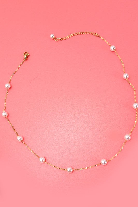 Pearl Necklace - Gold