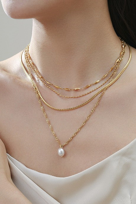 Multi Layer Pearl Necklace
