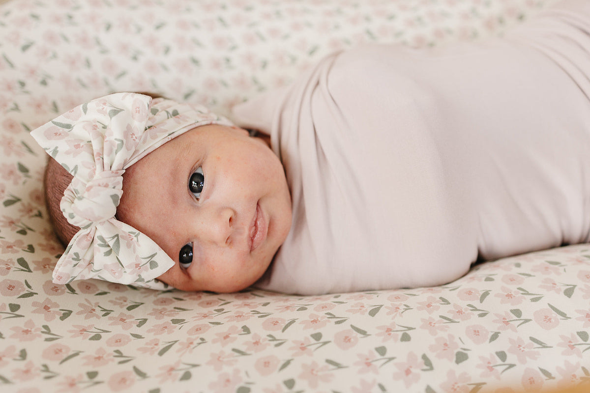 Pink Petal Bamboo Stretch Swaddle