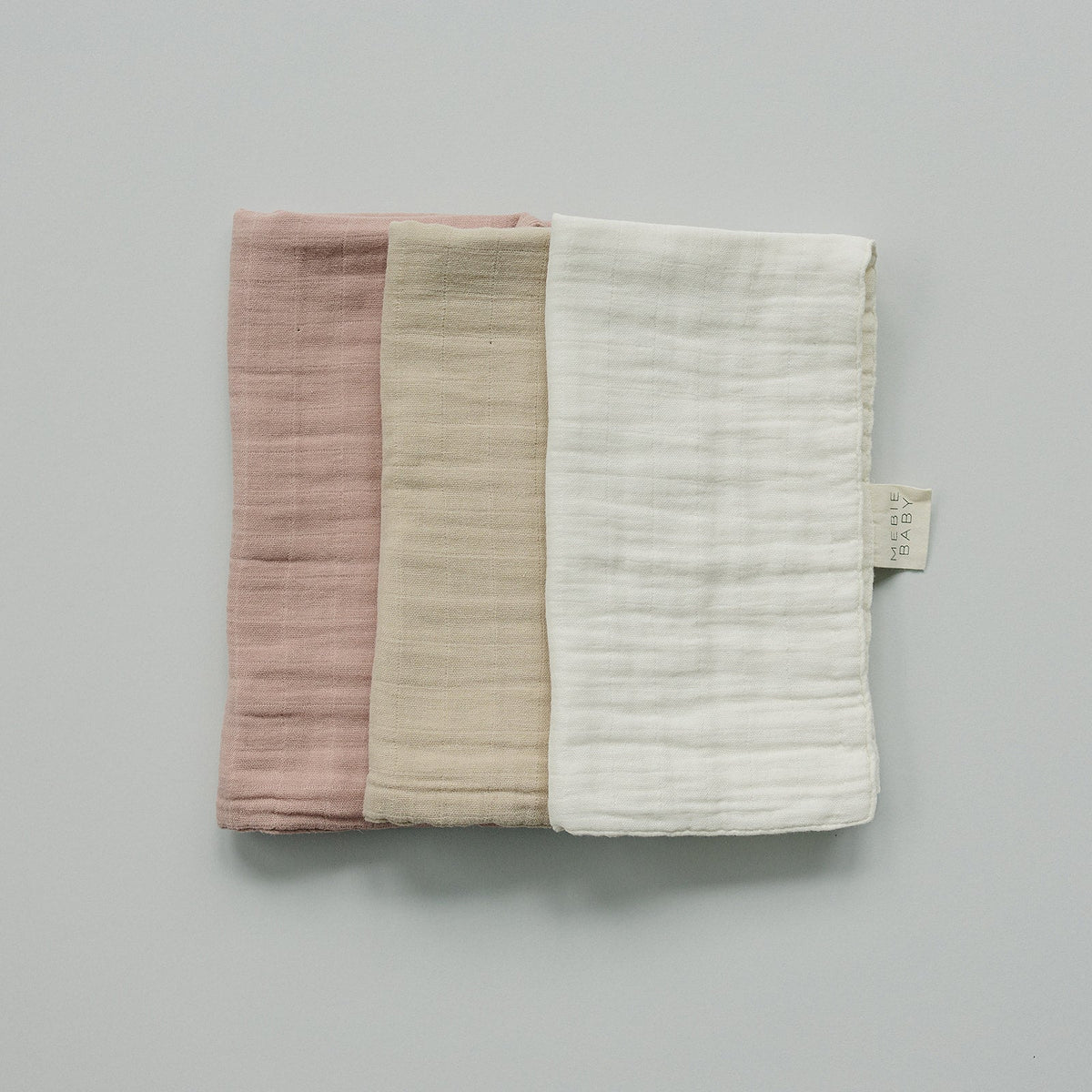 Dusty Rose Muslin Burp Cloth
