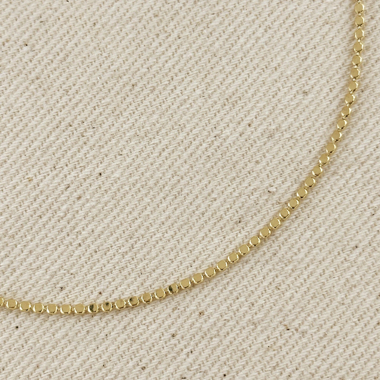 Flat Dots Chain Anklet - 18k Gold