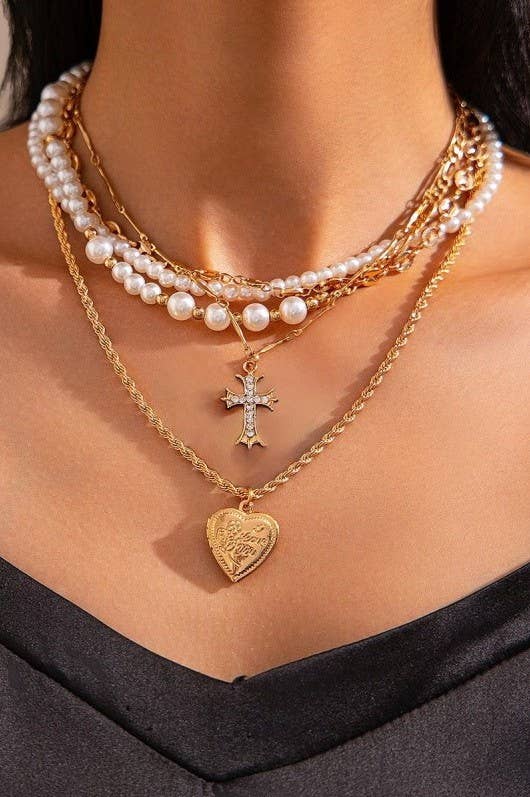Layered Pearl Necklace
