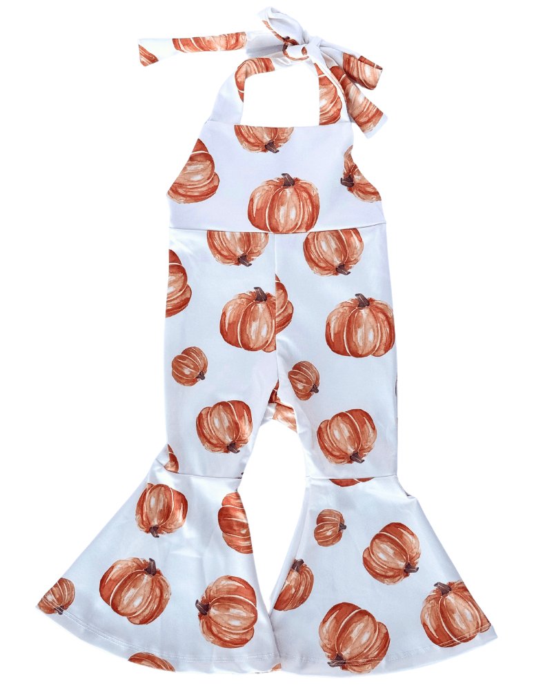 Andi Pleated Bell Bottom Jumpsuit - Pumpkin Patch