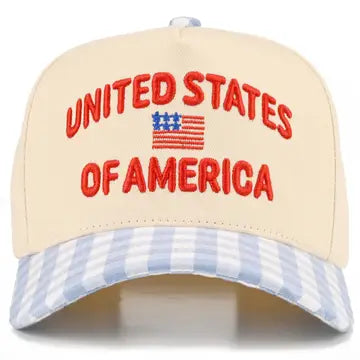 US of A Hat - Blue Stripes