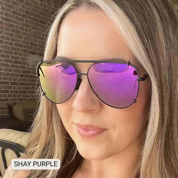 Shay - Women's Large Aviator - Purple