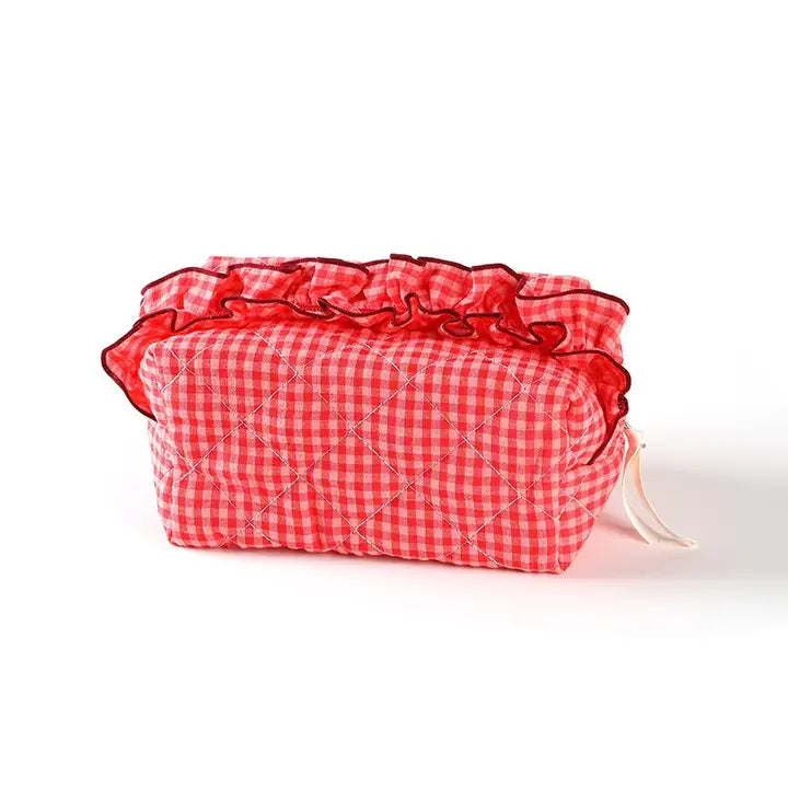 Cosmetic Bag - Red Gingham