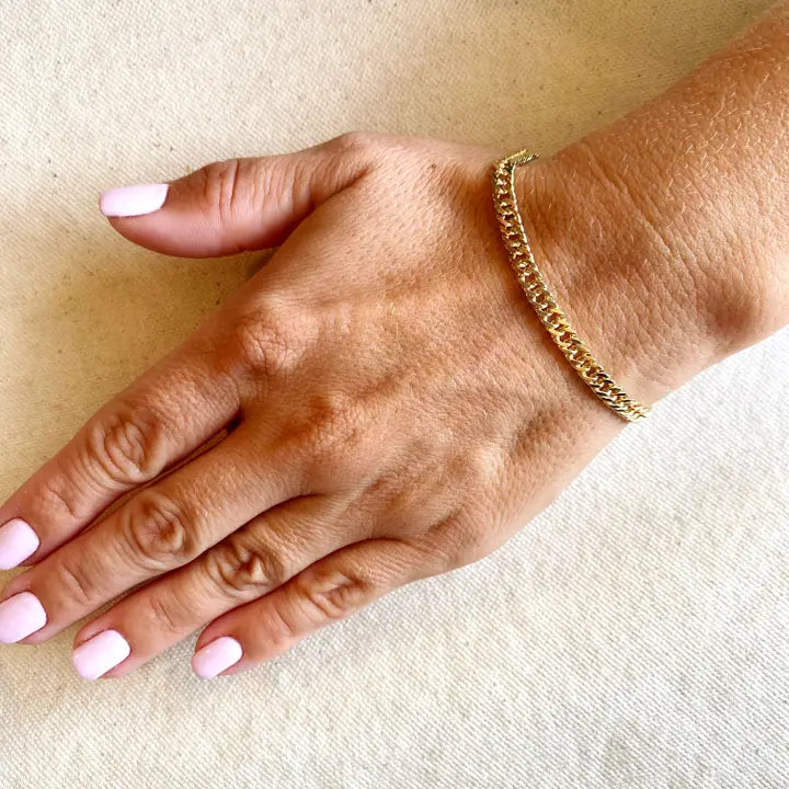 Curb Chain Bracelet - 18k Gold