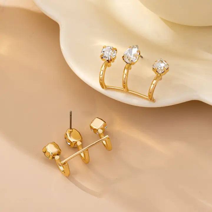 Crystal Ear Jacket - Gold