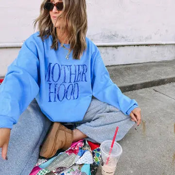 Motherhood Sweatshirt - Light Blue