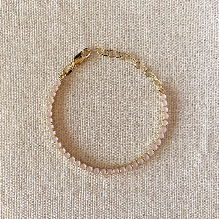 Cubic Zirconia Bracelet - 18k Gold
