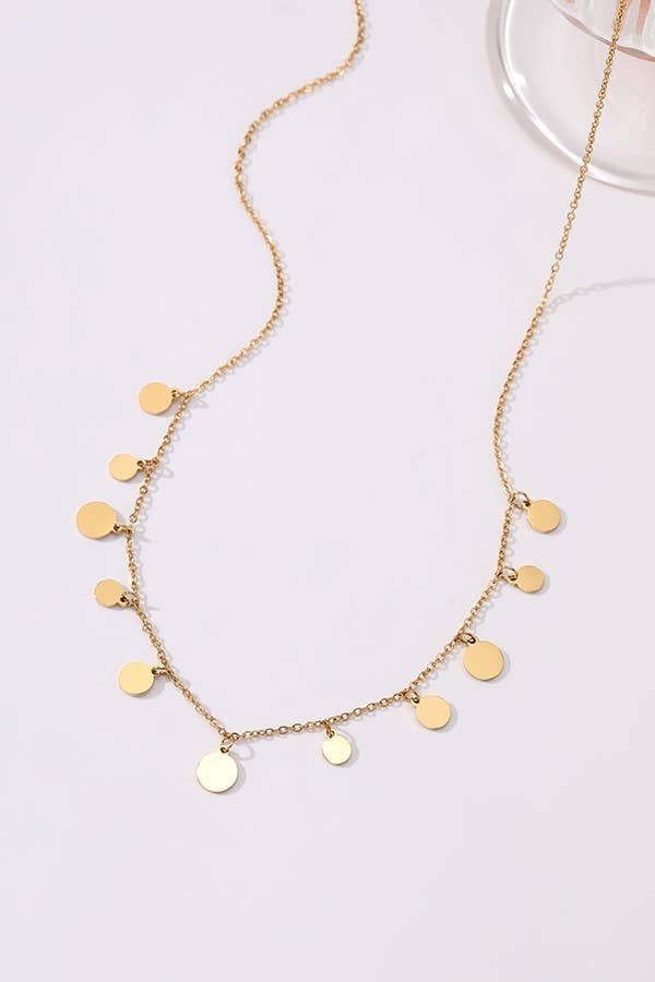 Dangling Discs Necklace