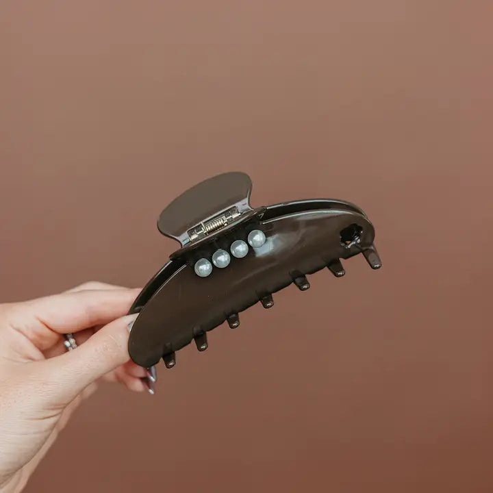 House of Her Brown Acetate Claw - Oversized