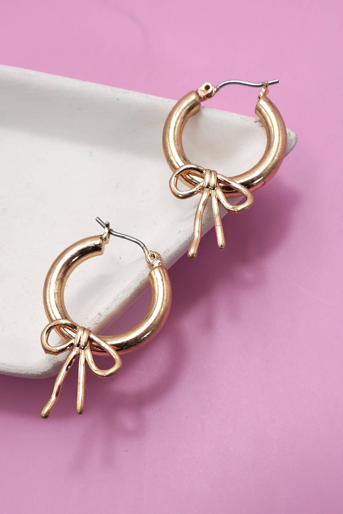 Bow Hoop Earrings