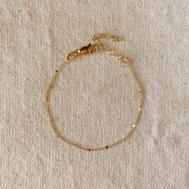 Gold Curb Bracelet - 18k Gold