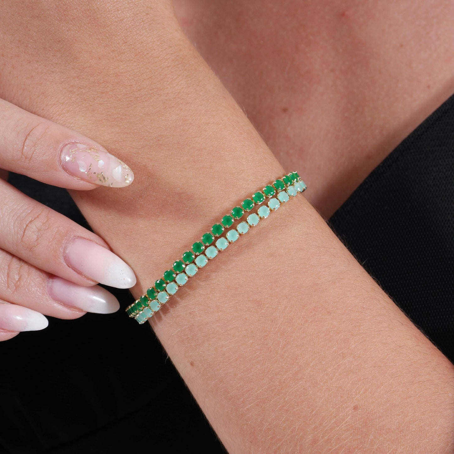 Cubic Zirconia Bracelet - 18k Gold