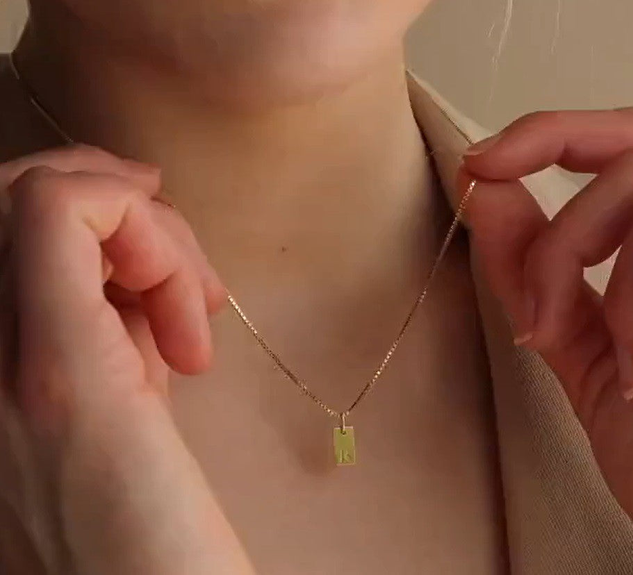 Initial Tag Necklace