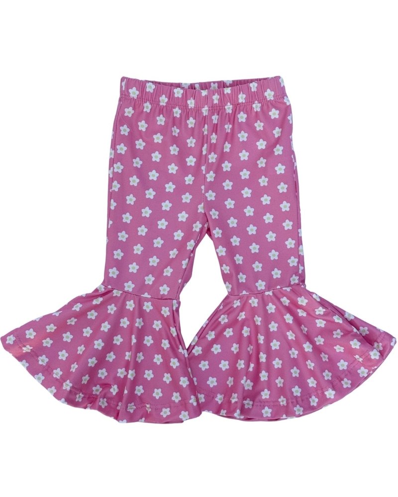 Keely Exaggerated Bell Bottoms - Daisy Pop