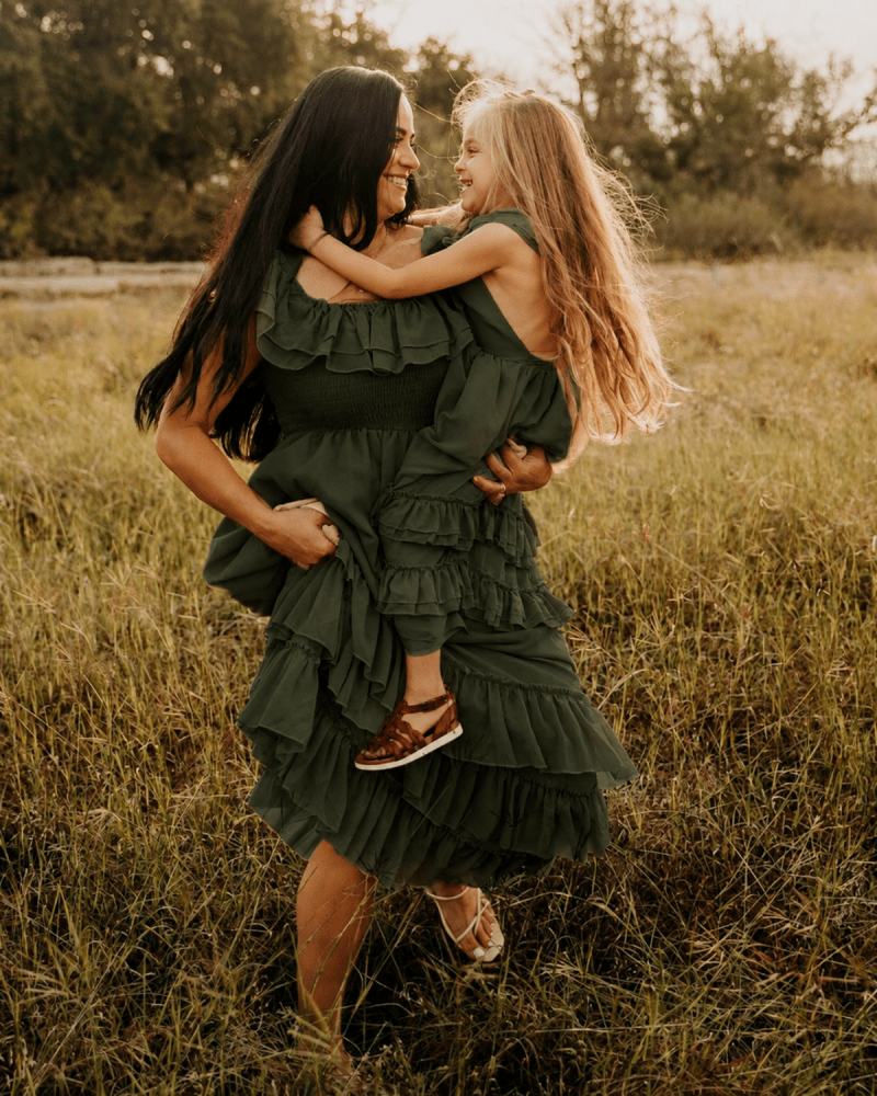 Nellie Ruffle Maxi Dress - Hunter