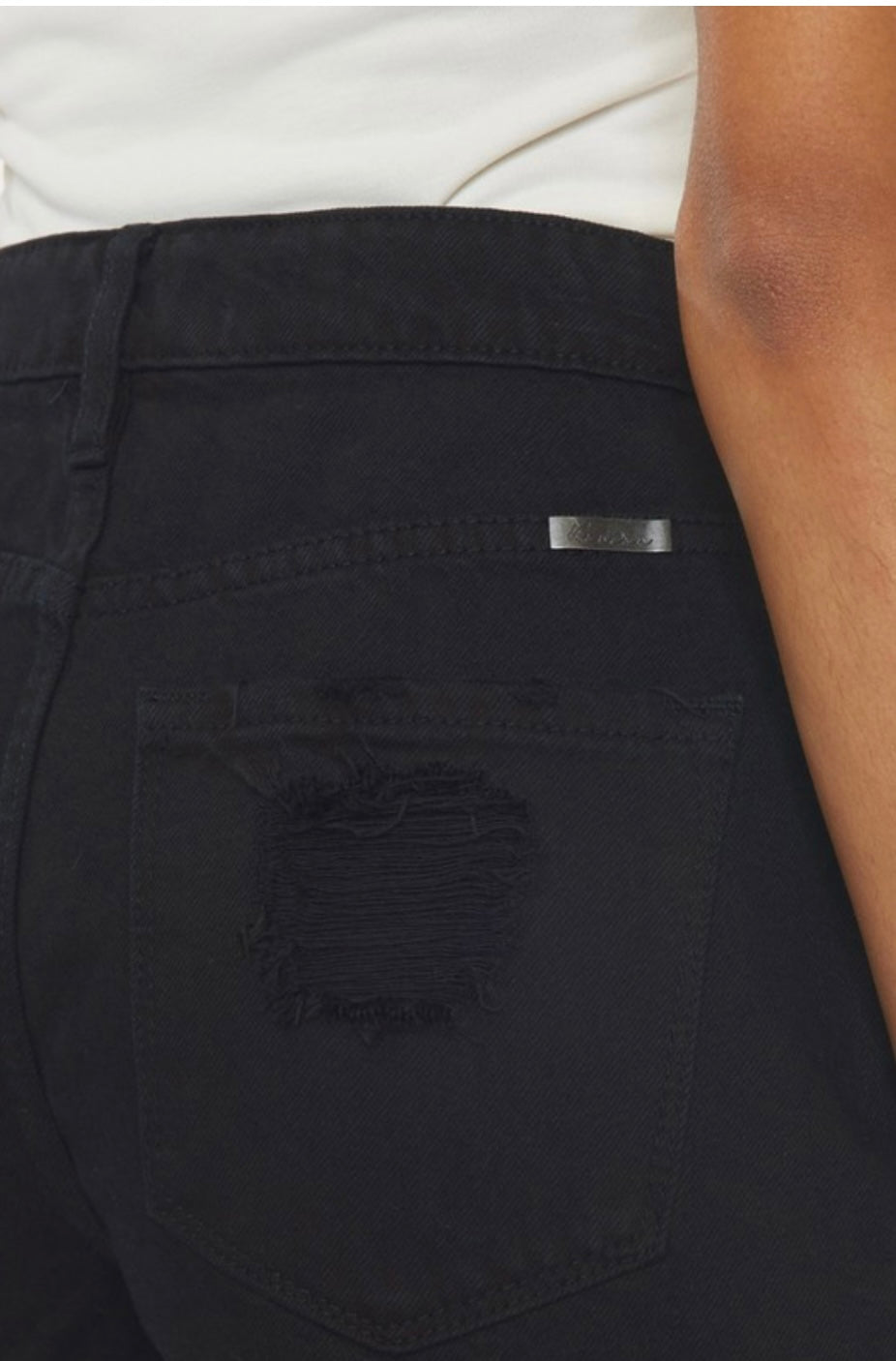 Alissa High Rise Distressed Shorts