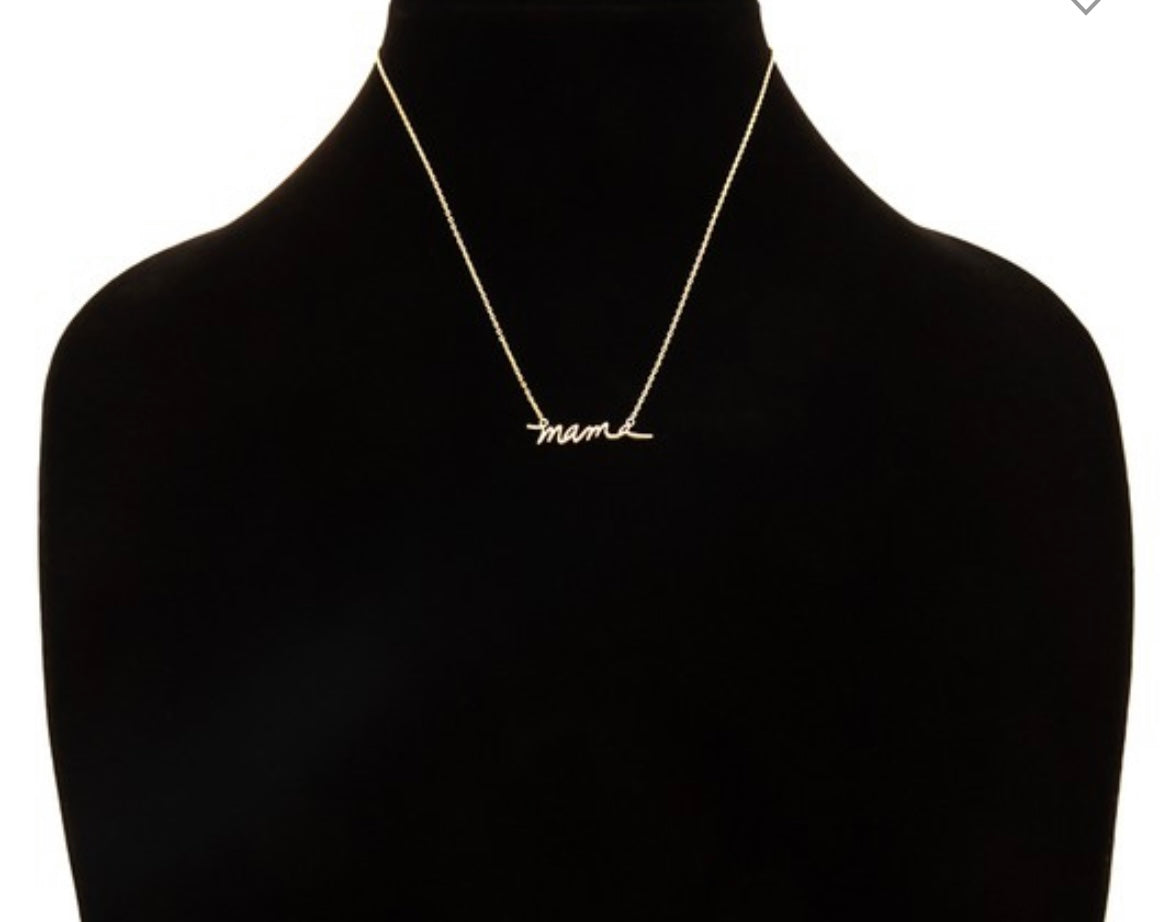 Cursive Mama Necklace