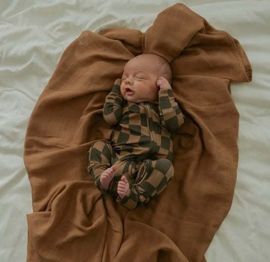 Black/Brown Checkered Bamboo Sleeper