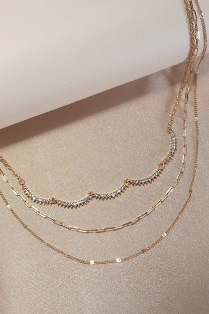 Multi Layer Rhinestone Necklace